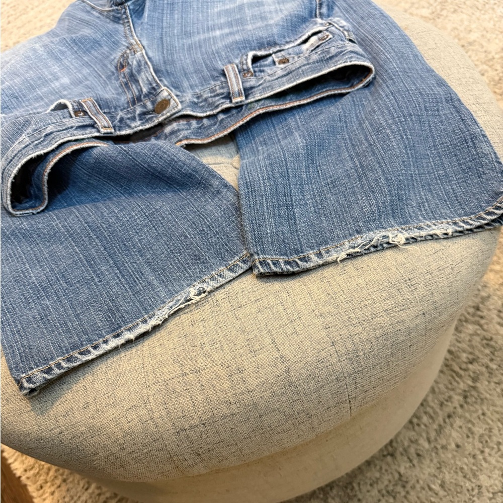 J Crew High Rise Wide leg Bootcut Jeans Size 28 Light Wash SOFT 100% Cotton💎USA - Picture 3 of 7